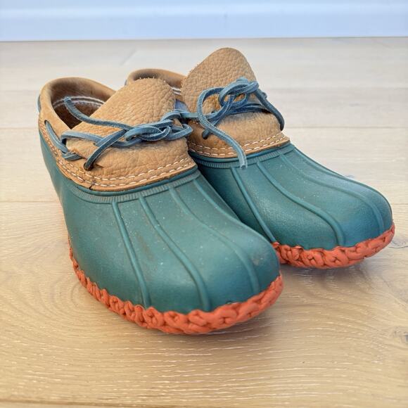 L.L. Bean Shoes - Bean Boots L.L. Bean Green/brown Waterproof Duck Shoes Women Sz 9